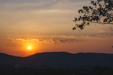 Sunset at countryside