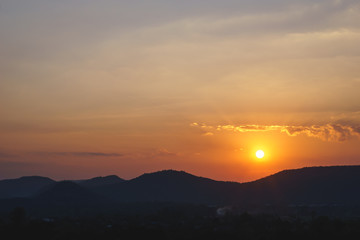 Sunset at countryside