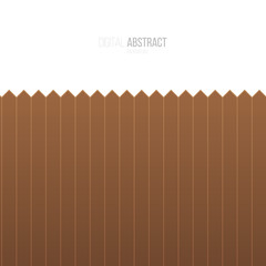 Wooden fence tile isolated on white background. Vector illustration