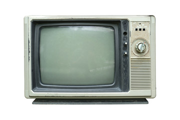 Retro television - Old vintage TV isolate on white, retro technology.