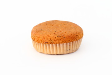 Banana cake on a white background.