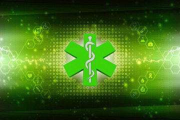 2d illustration Health care and medical logo 
