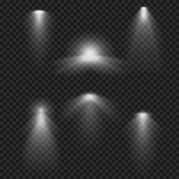 Realistic light effect. Ies lights from projector. Artificial and natural lighting. Photometric, target and spotlight effects with transparency.