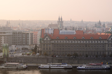 Prag, Tschechien Bootstour Szenen