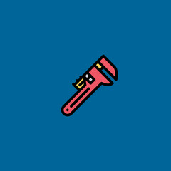 wrench icon flat design
