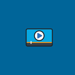 video player icon flat design