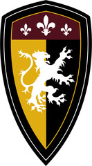 Medieval Heraldic Lion Shield