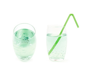 Tall glass of lemonade isolated