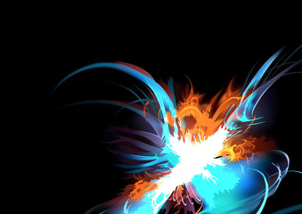 Abstract Colorful Explosion - Detailed Artistic Background Illustration, Vector