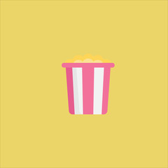 popcorn icon flat design