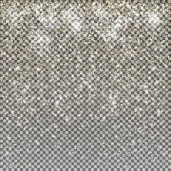 Vector gold snow glitter stardust christmas background.Sparkling