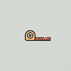 tape-line icon flat design