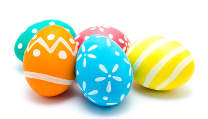 Perfect colorful handmade easter eggs