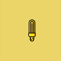 light bulb icon flat design
