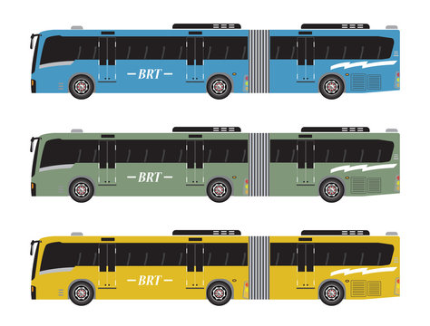 Set Of Bus Rapid Transit Or BRT