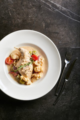 Rabbit Stew with Vegetables and Sour Cream