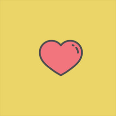 heart icon flat design