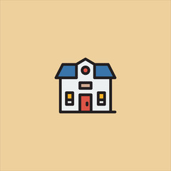 house icon flat design