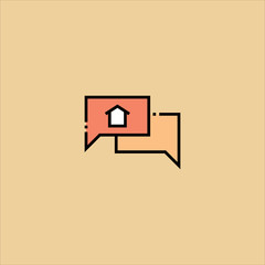 chat icon flat design