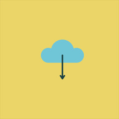 cloud computing icon flat design