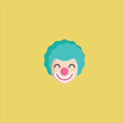 clown icon flat design