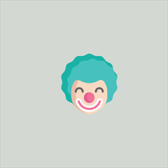 clown icon flat design
