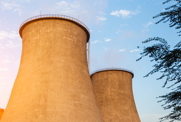 Towers of the city power plant