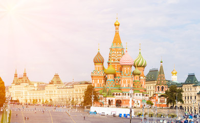 Obraz premium Moscow view with Saint Basil's Cathedral
