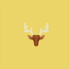 deer icon flat design