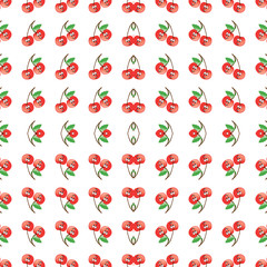 Seamless pattern, cherry happy cheerful fancy decorative texture background