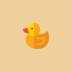 duck icon flat design