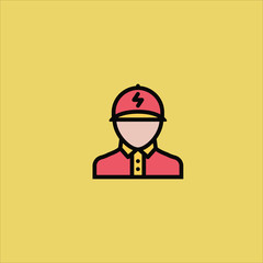 electrician icon flat design