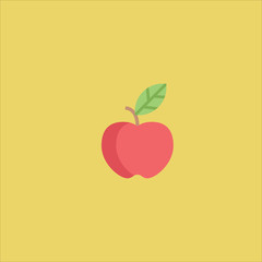 apple icon flat design
