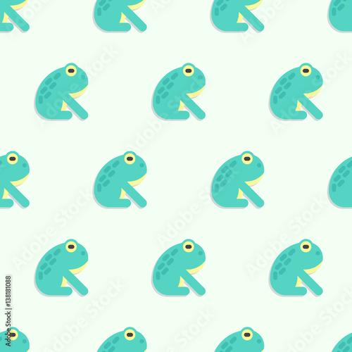 "Green frog seamless pattern" Stock image and royalty-free vector files