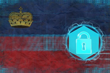 Liechtenstein network protected. Net security concept.