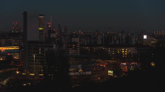 Parco Monte Stella QT8 Mountain in the middle of the city in Milan Time Lapse 4k UHD winter 2016