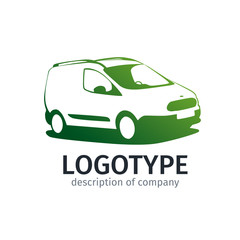 Car repair or delivery service label. Vector logo design template. Concept for automobile repair service, spare parts store.