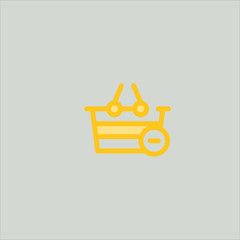 shopping basket icon flat design