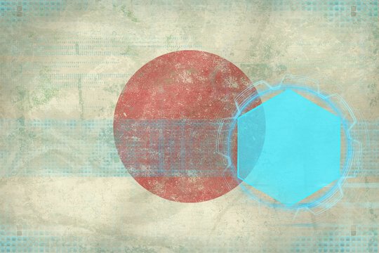 Japan digital mockup. Modern design concept.