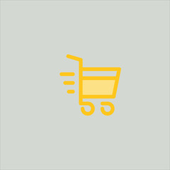 shopping cart icon flat design