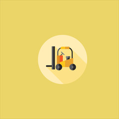 forklift icon flat design