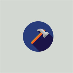 hammer icon flat design