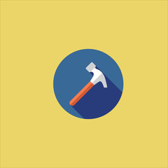hammer icon flat design