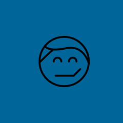 smile icon flat design