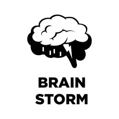 Brain storm creative icon. Smart intelligence concept vector template
