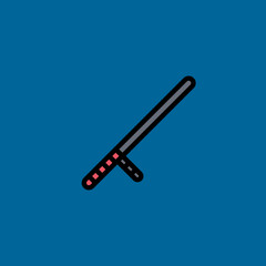 baton icon flat design