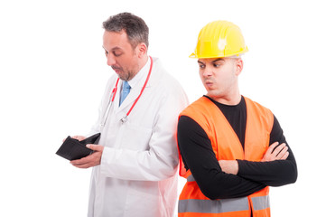 Medic looking content checking constructors wallet