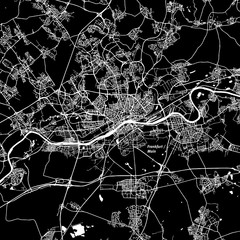 Frankfurt am Main Area Vector Map