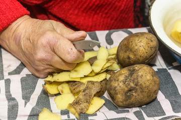 Potatoes with peel