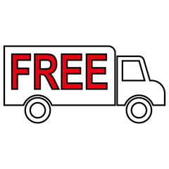 Free delivery vector icon